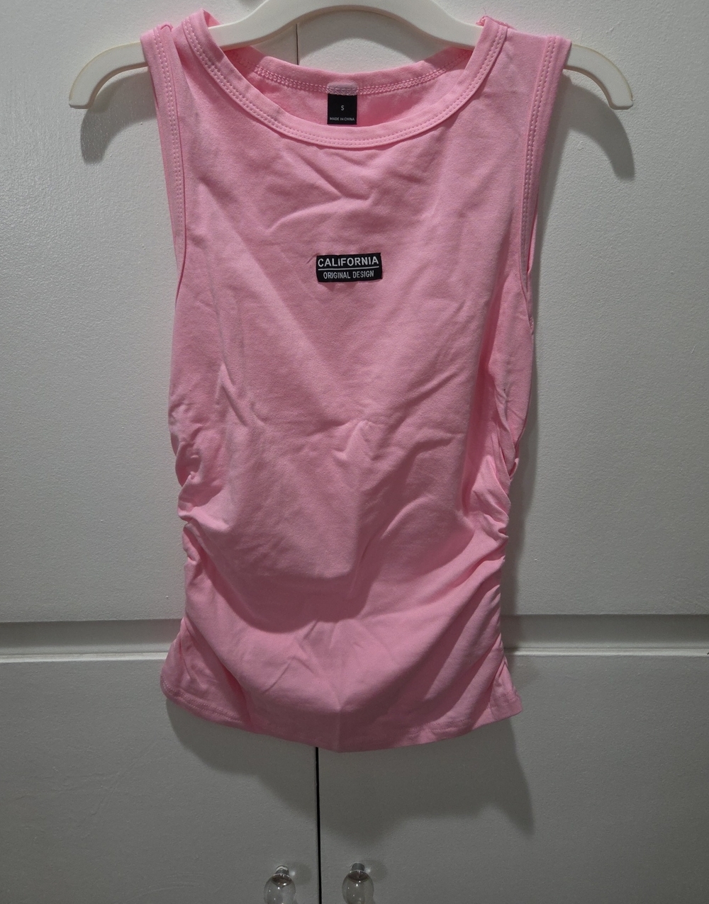 Pink Ruched Tank Top - Women